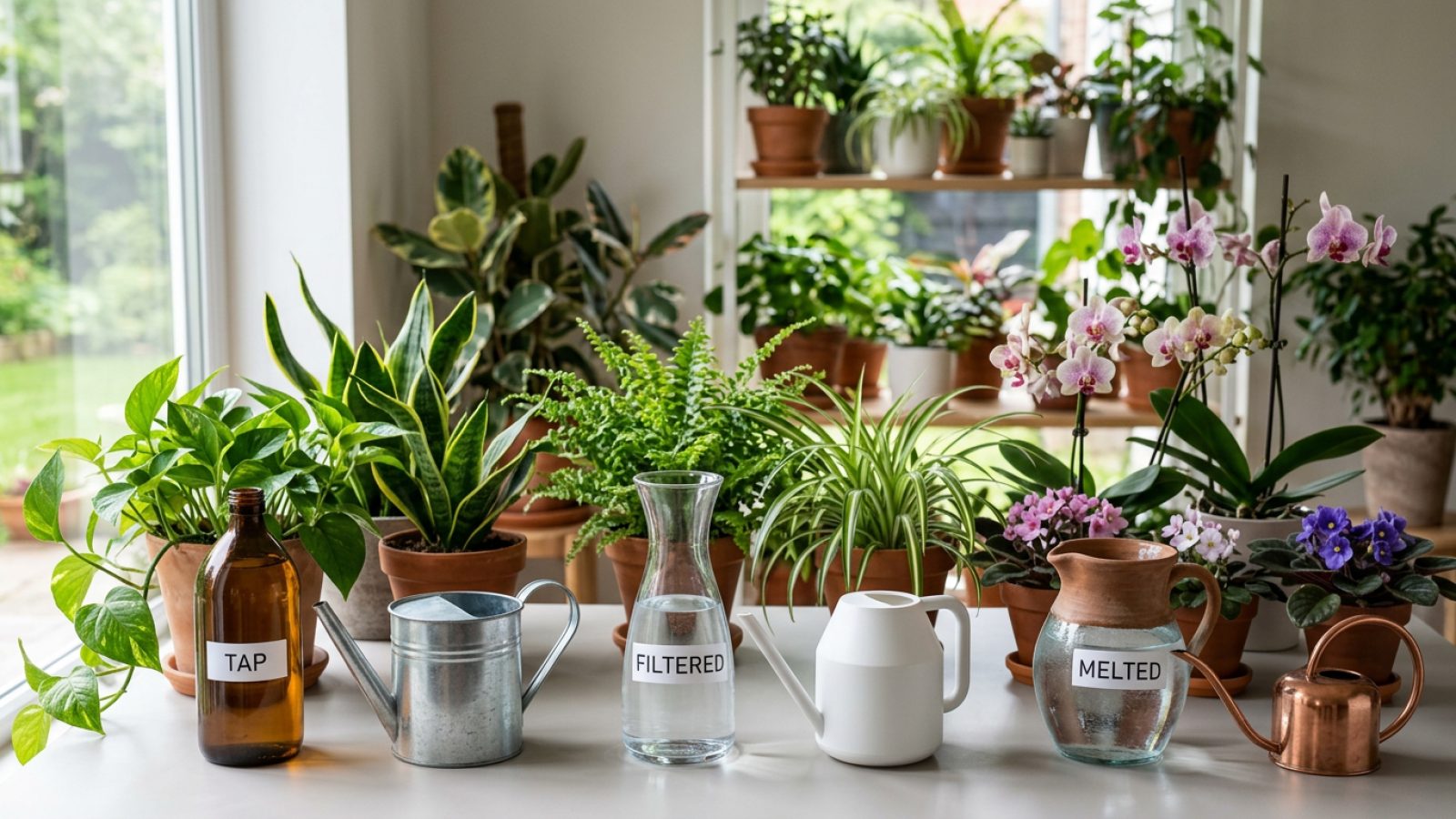 What to Water Indoor Plants With: Tap, Filtered, or Melted Water? What to Water Indoor Plants With: Tap, Filtered, or Melted Water?