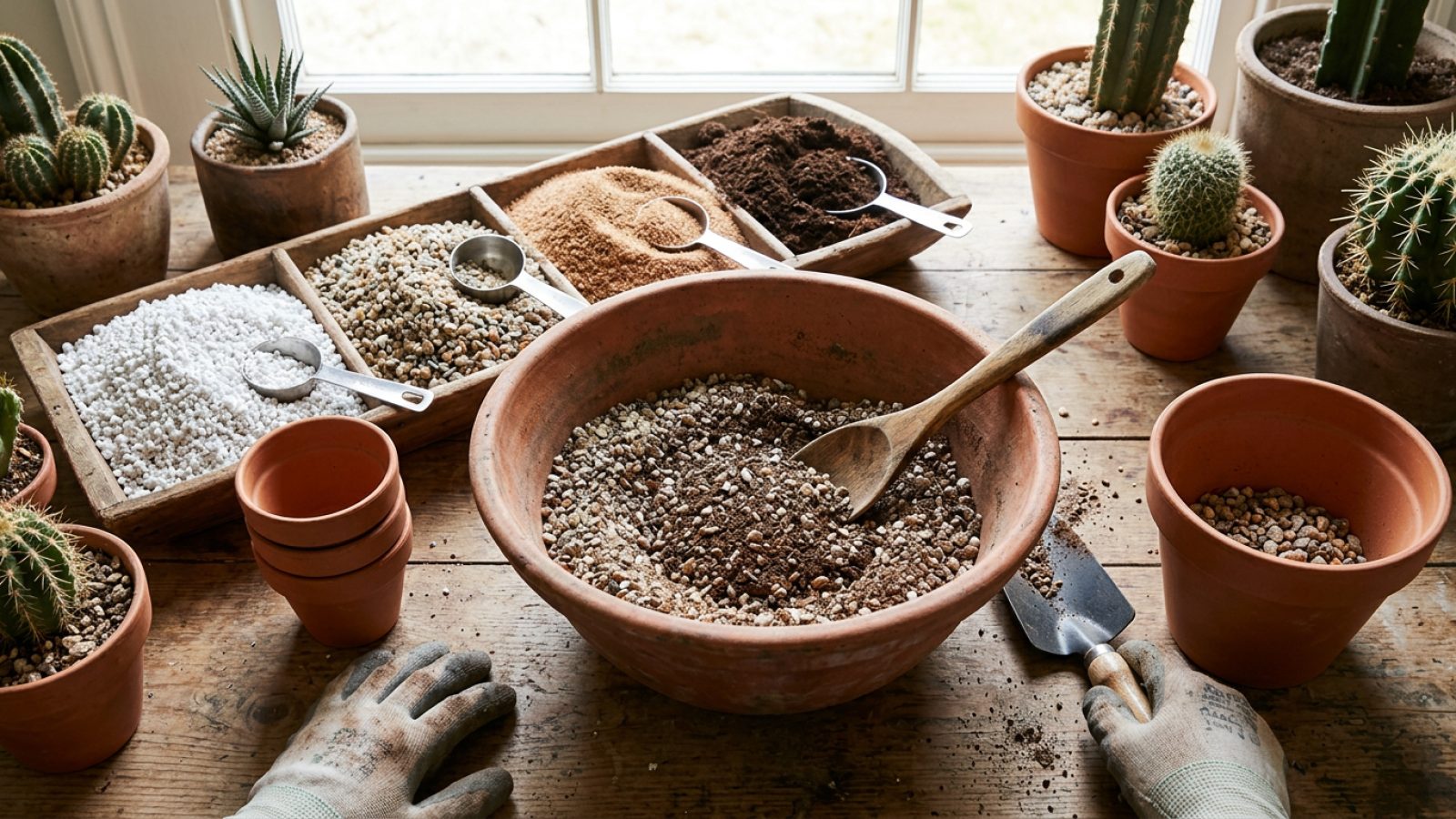 How to Make Cactus Soil Mix: The 4:1 Mineral-to-Organic Recipe