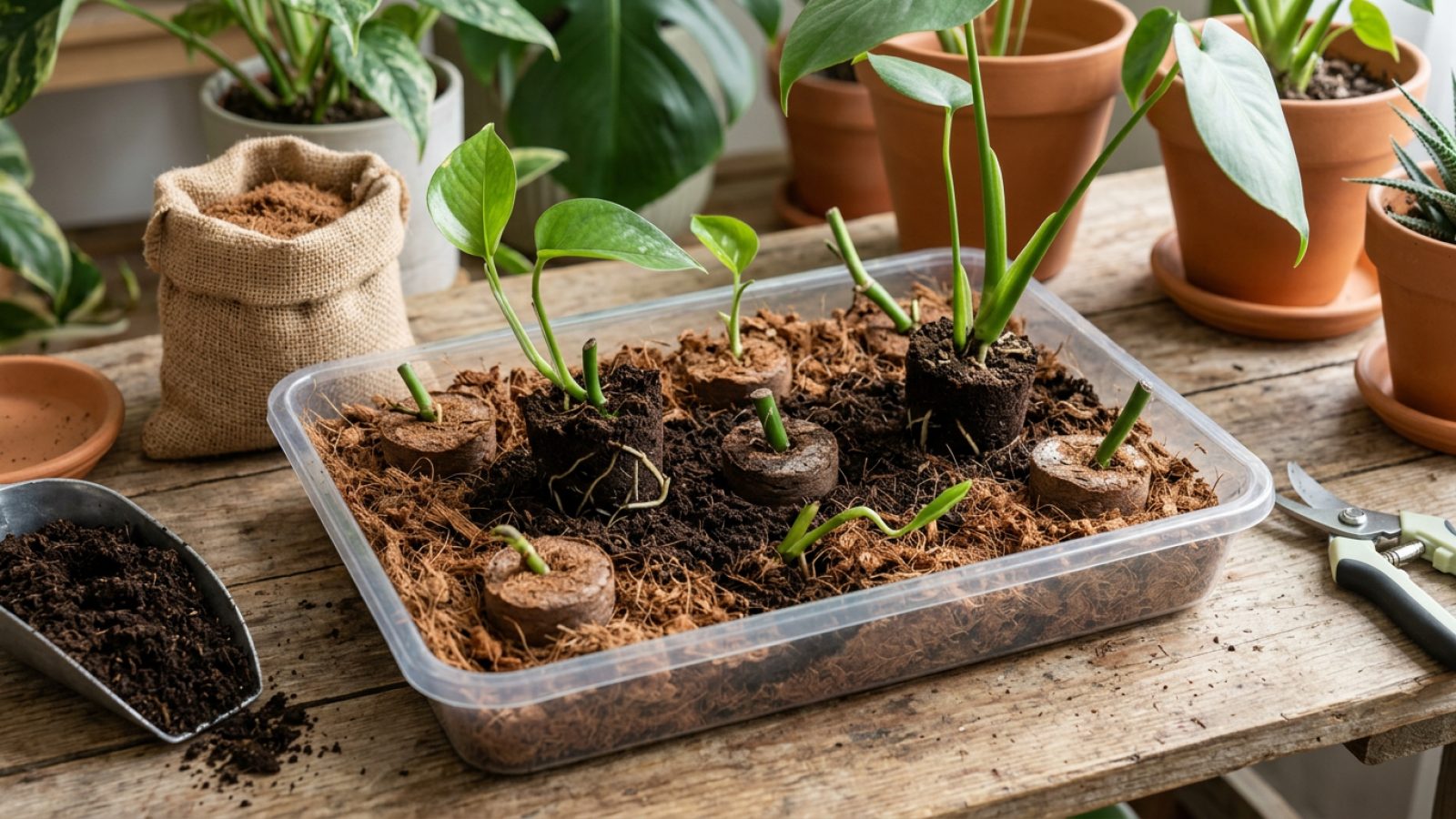 How to Root Houseplant Cuttings in Coconut Coir